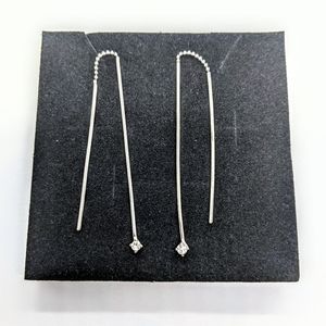 Sterling silver Pull Through Earrings